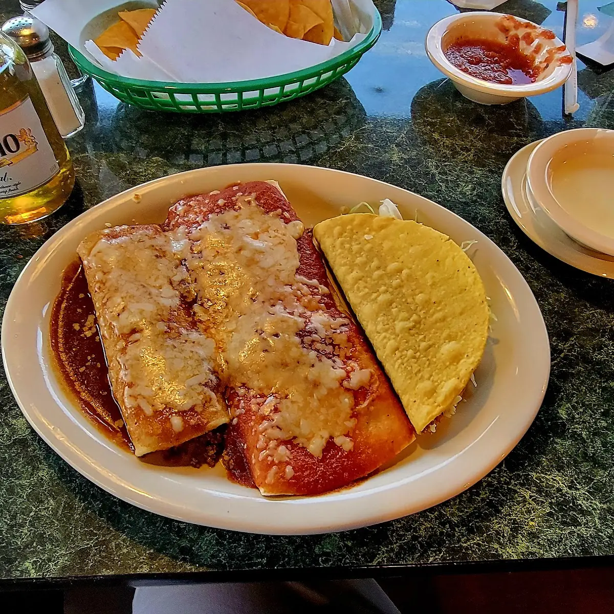 Burrito Enchilada and Taco