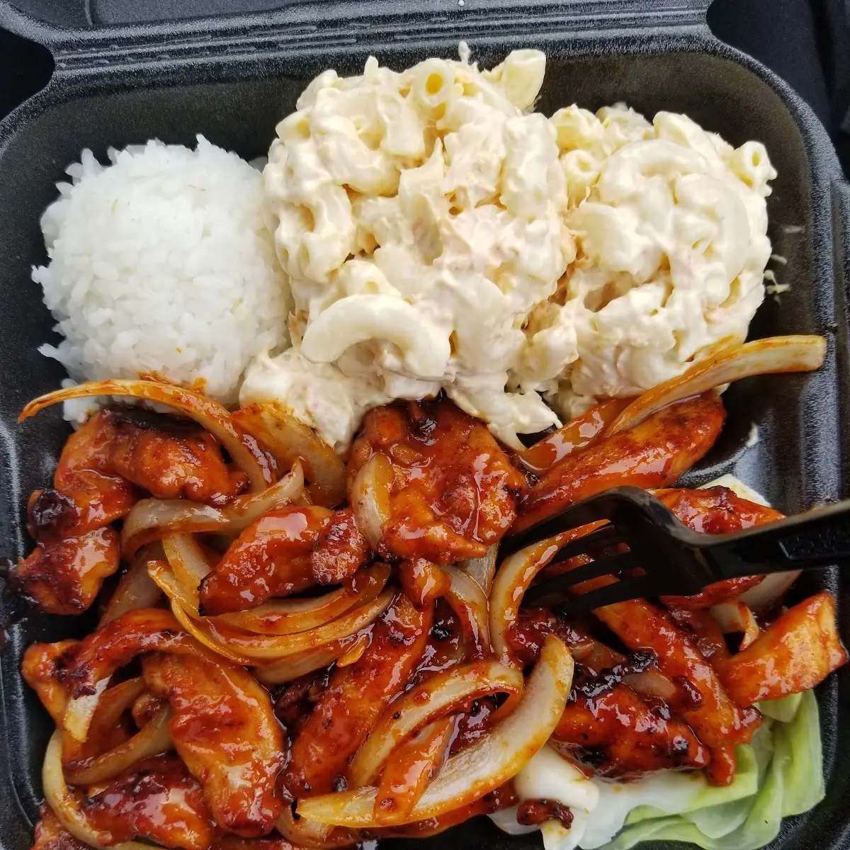 Chicken Rice and Cabbage