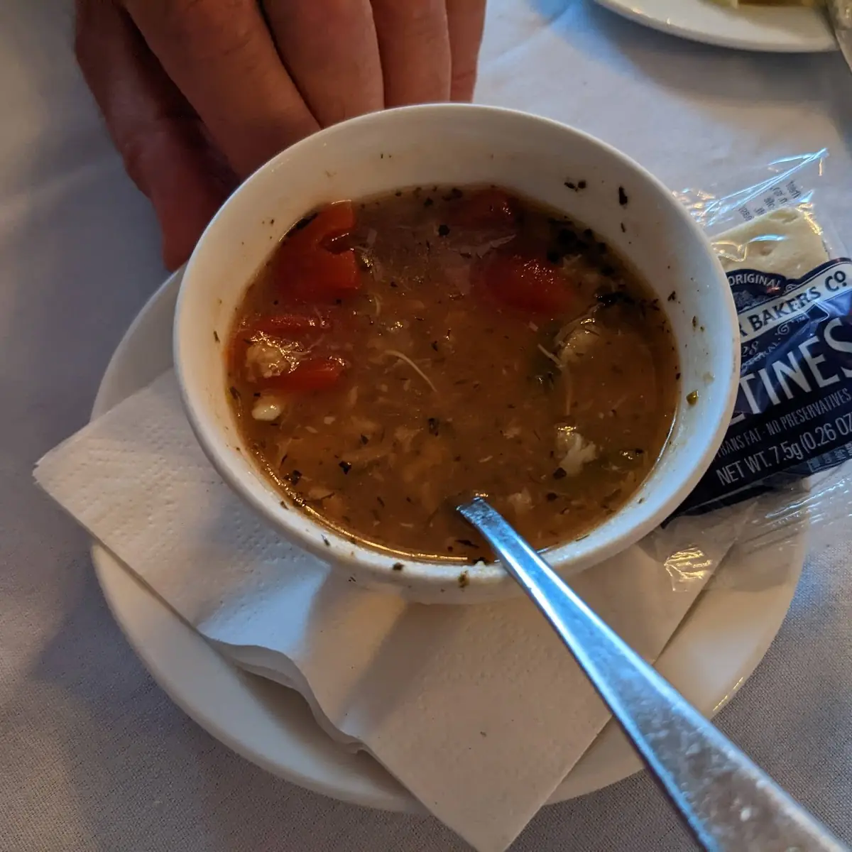 Crab and Roasted Vegetable Soup