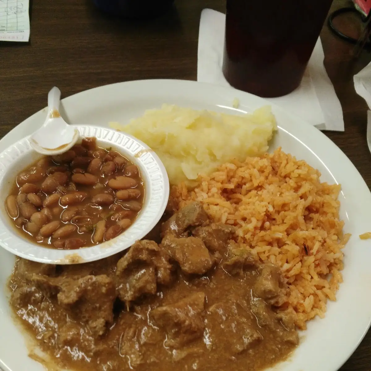 Carne Guisada Rice and Beans