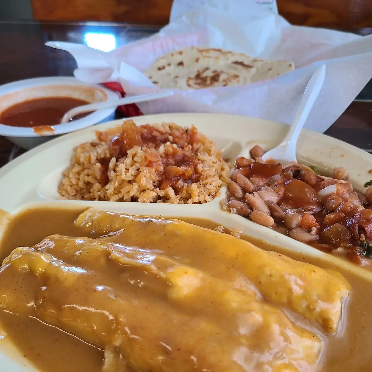 Chicken Enchilada Plate