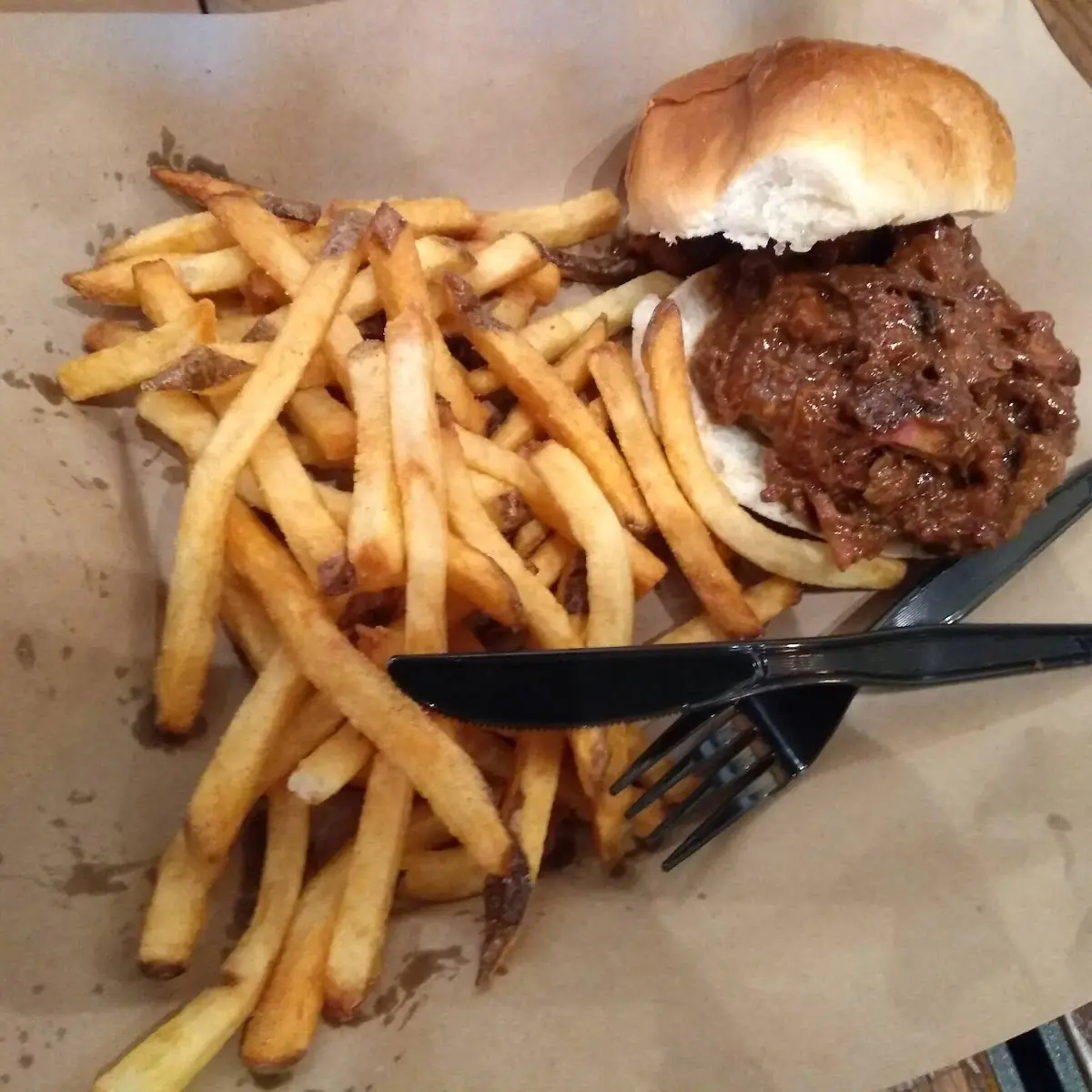 Chopped Brisket Sandwich
