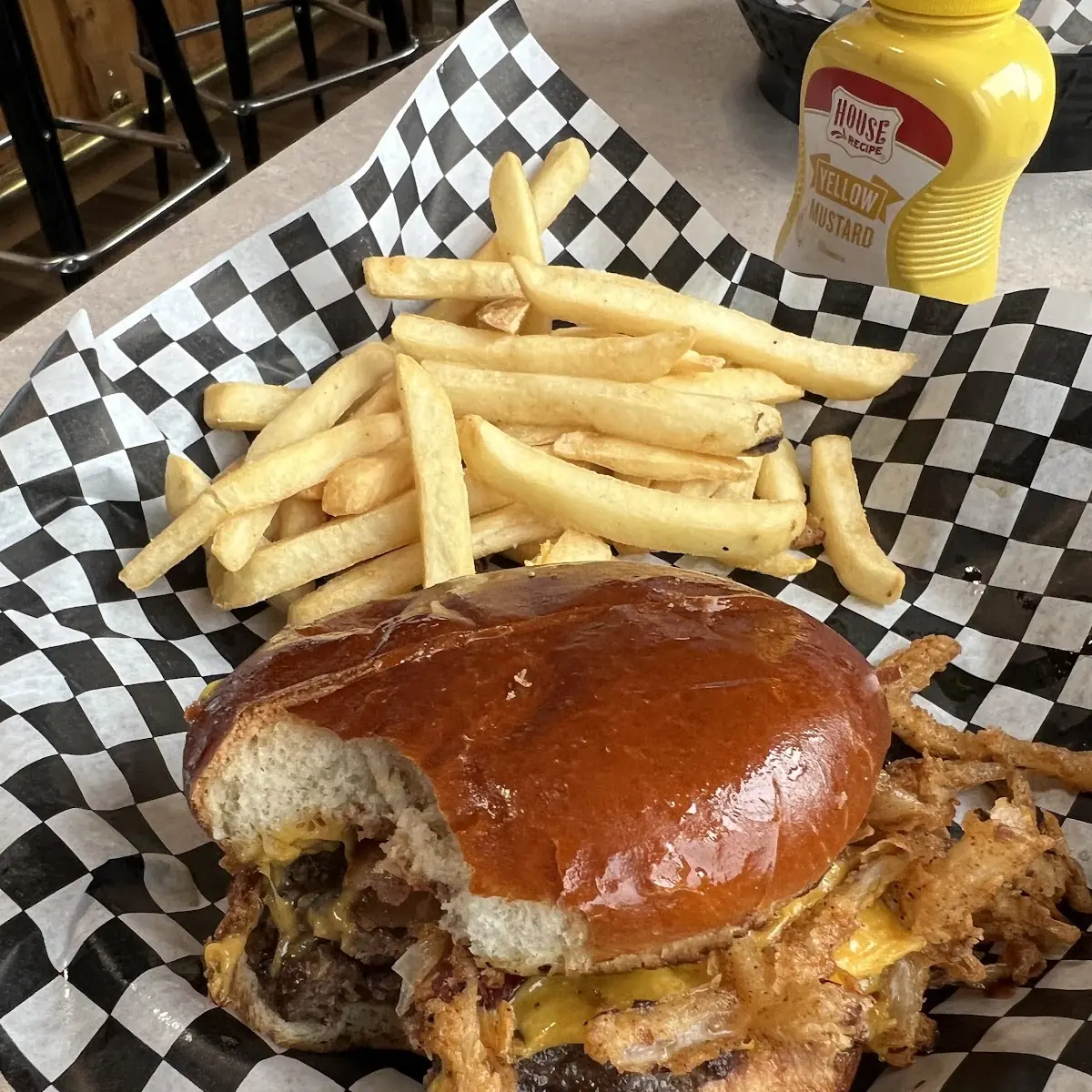 Rodeo Burger and Fries