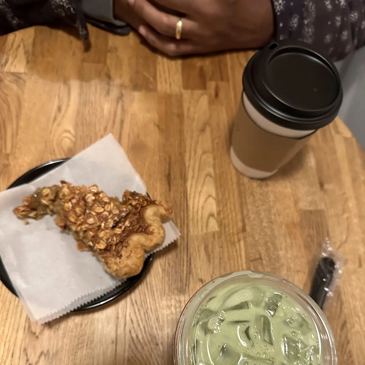 Matcha Latte and Pecan Pie