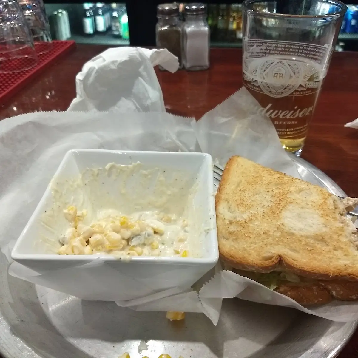Chicken Salad Sandwich w Creamed Corn