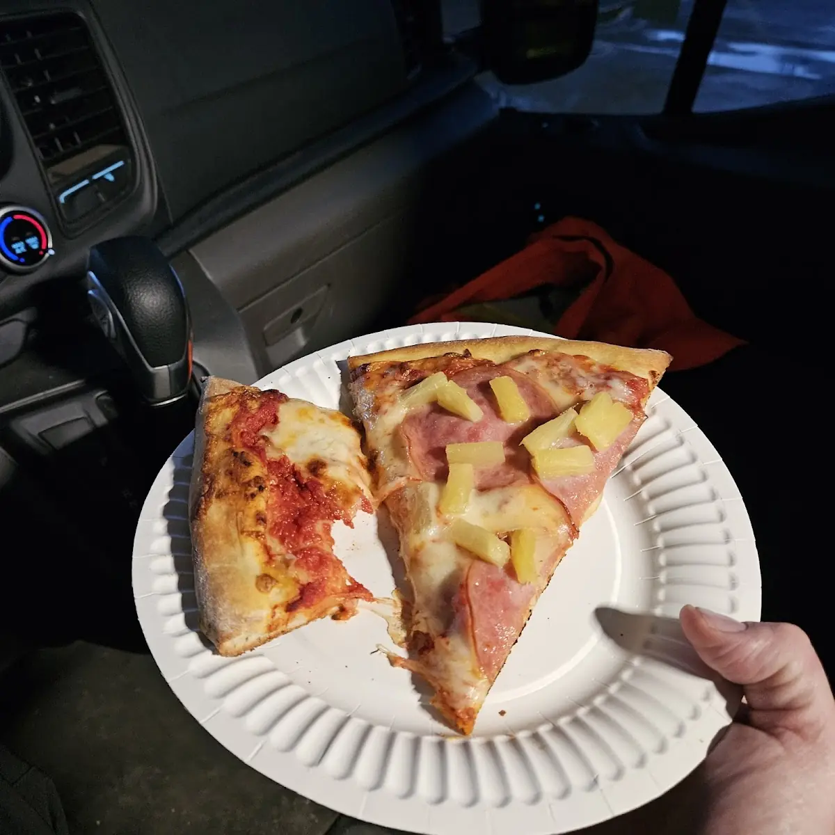 Cheese Pizza and Hawian
