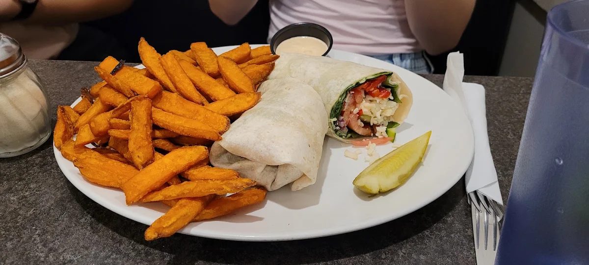 Wrap with Sweet Potato Fries