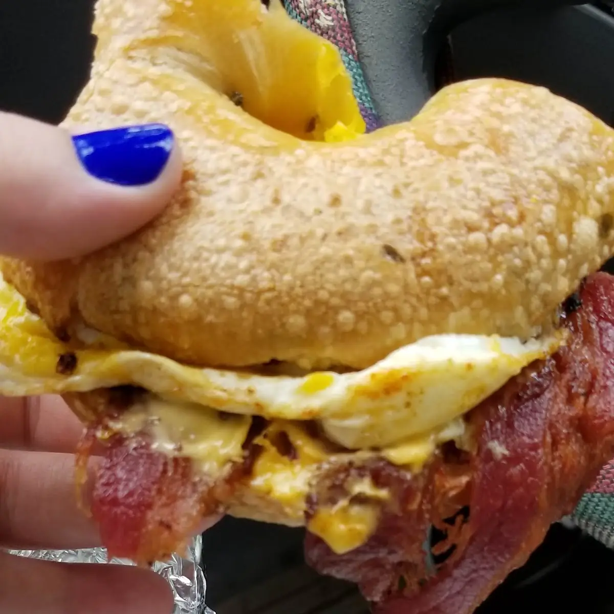 Bacon Egg and Cheese on Jalapeño Bagel