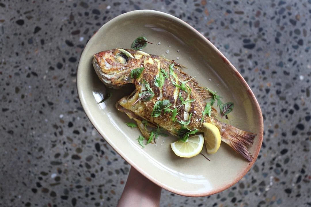 Chargrilled Local Mullet Hazelnut, Bills Fishhouse & Bar