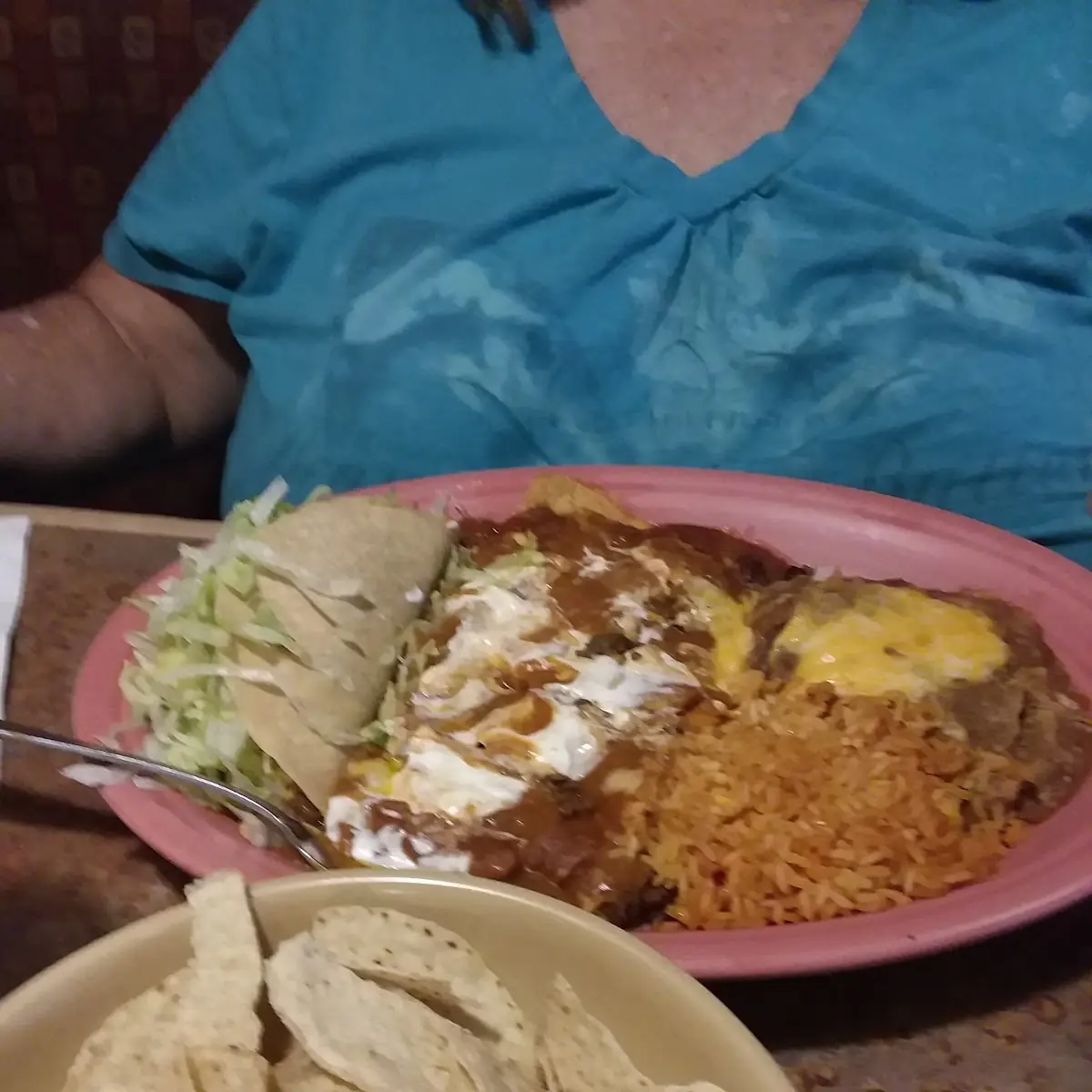 Chicken or Beef Burrito Smothered