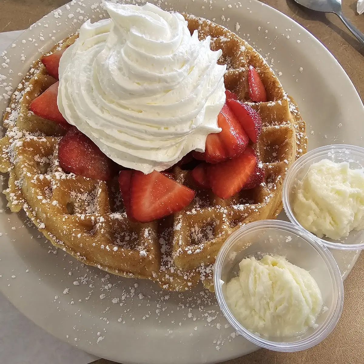 Belgian Waffle with Strawberries
