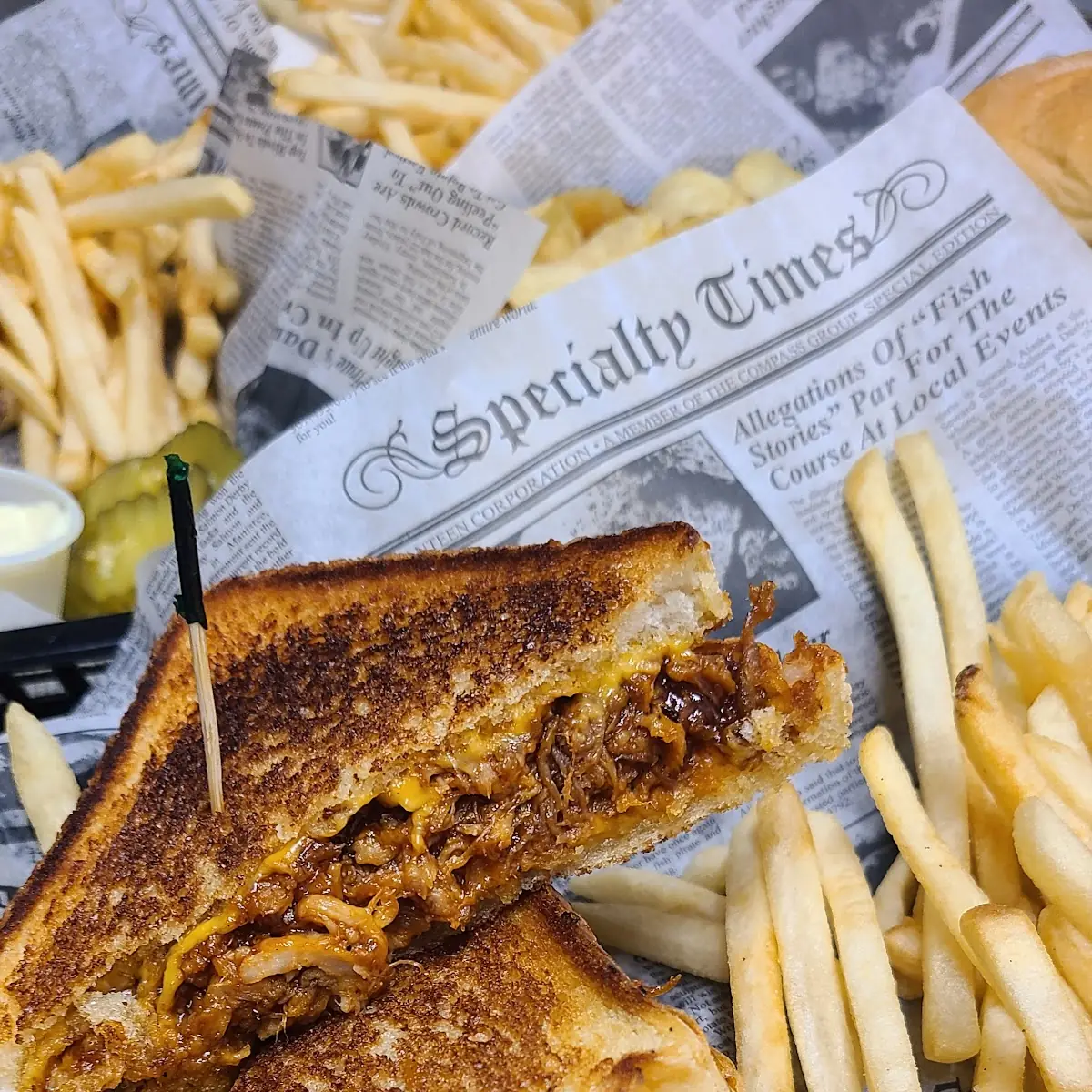 Grilled Cheese with BBQ Pulled Pork