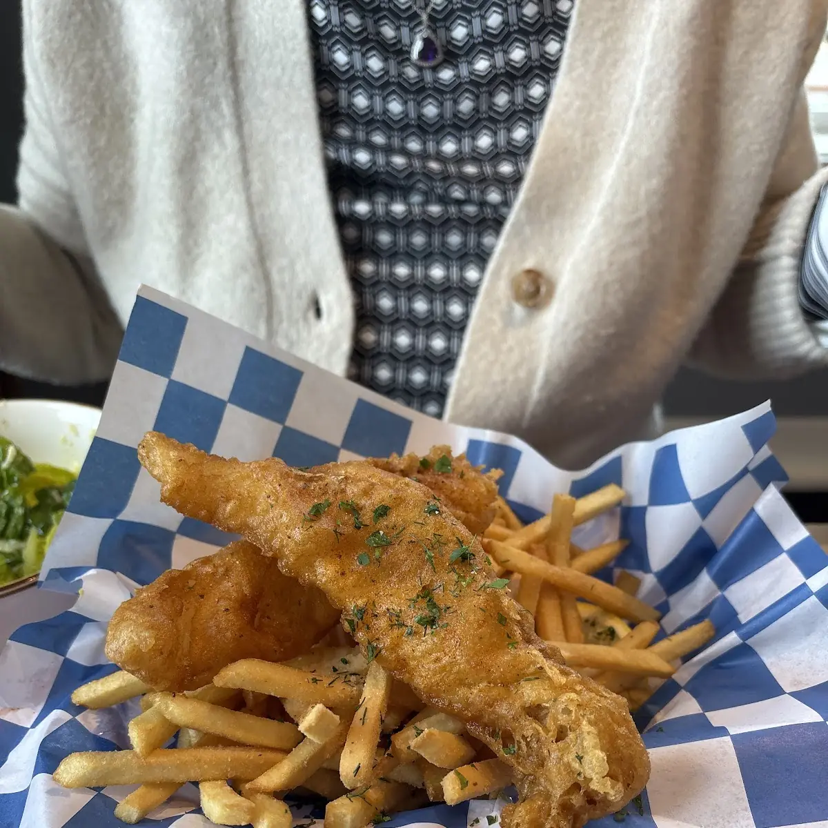 Fried Fish with French Fries