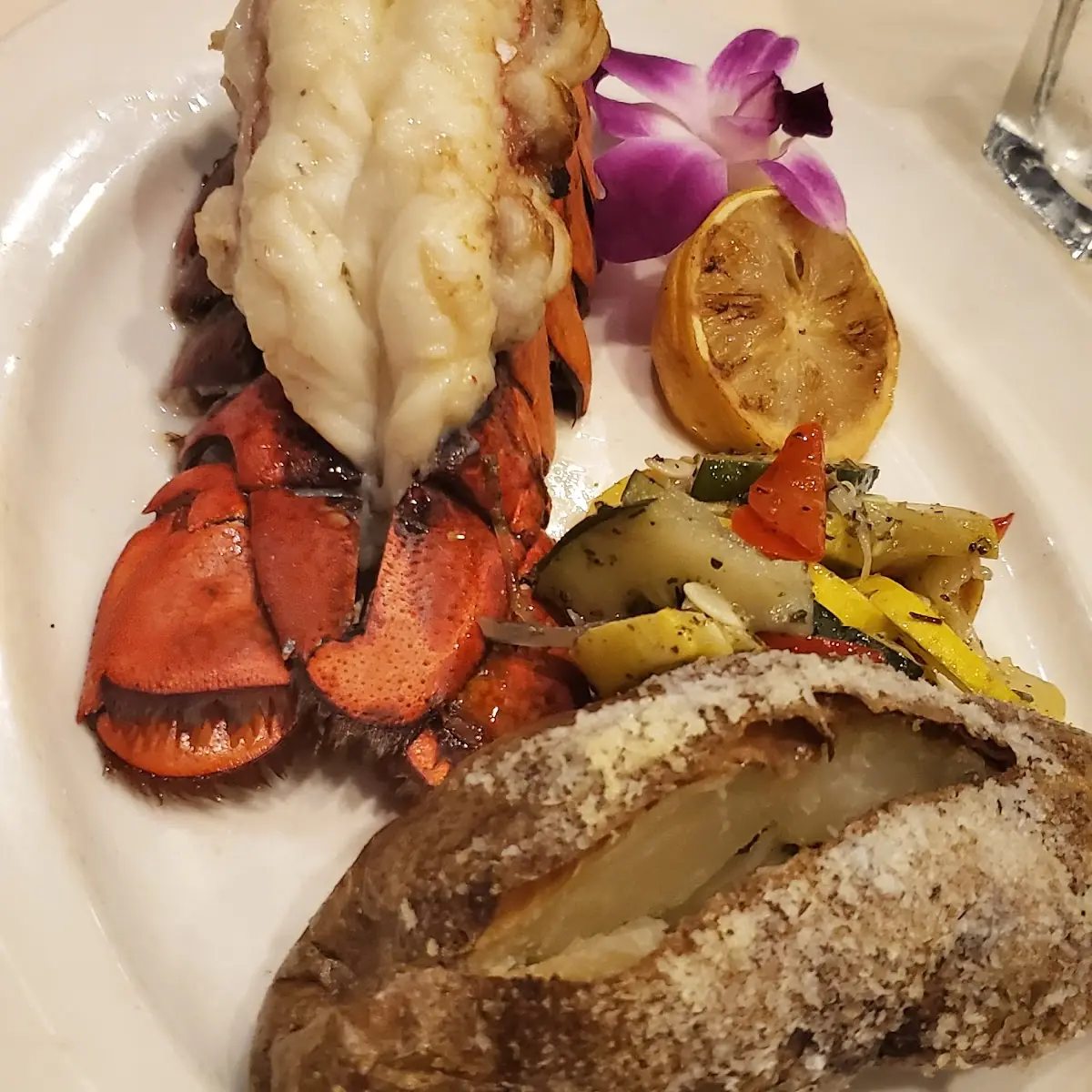 Lobster Tail with Mashed Potatoes