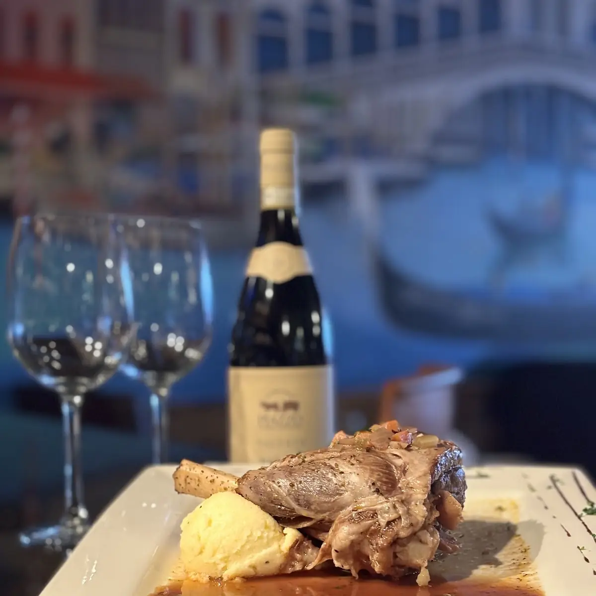 Lamb Shank with Soft Polenta