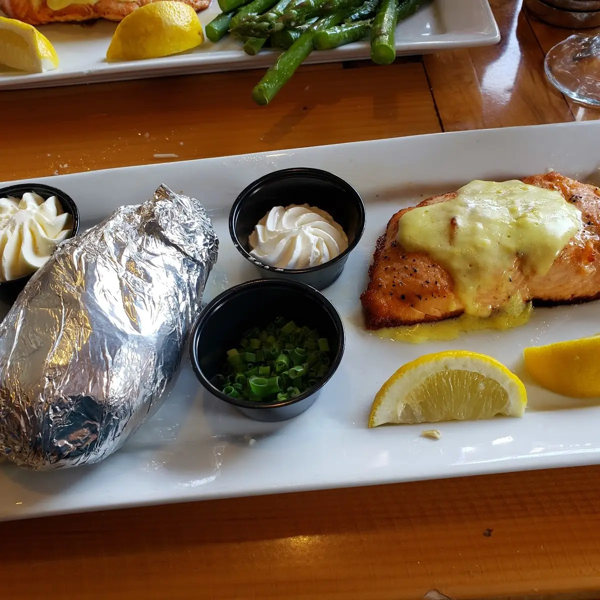 Salmon with Loaded Baked Potato