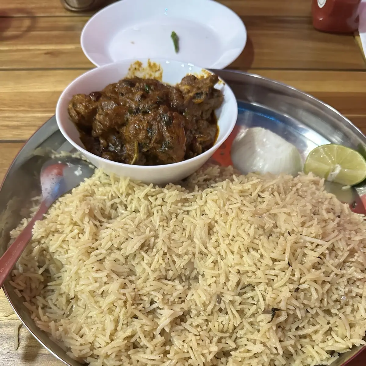 Chicken Curry with Pulao Rice