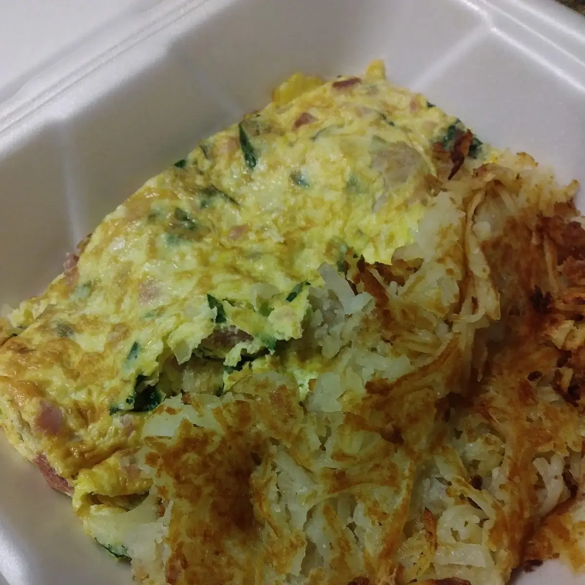 Western Omelette with Spinach and Mushroom