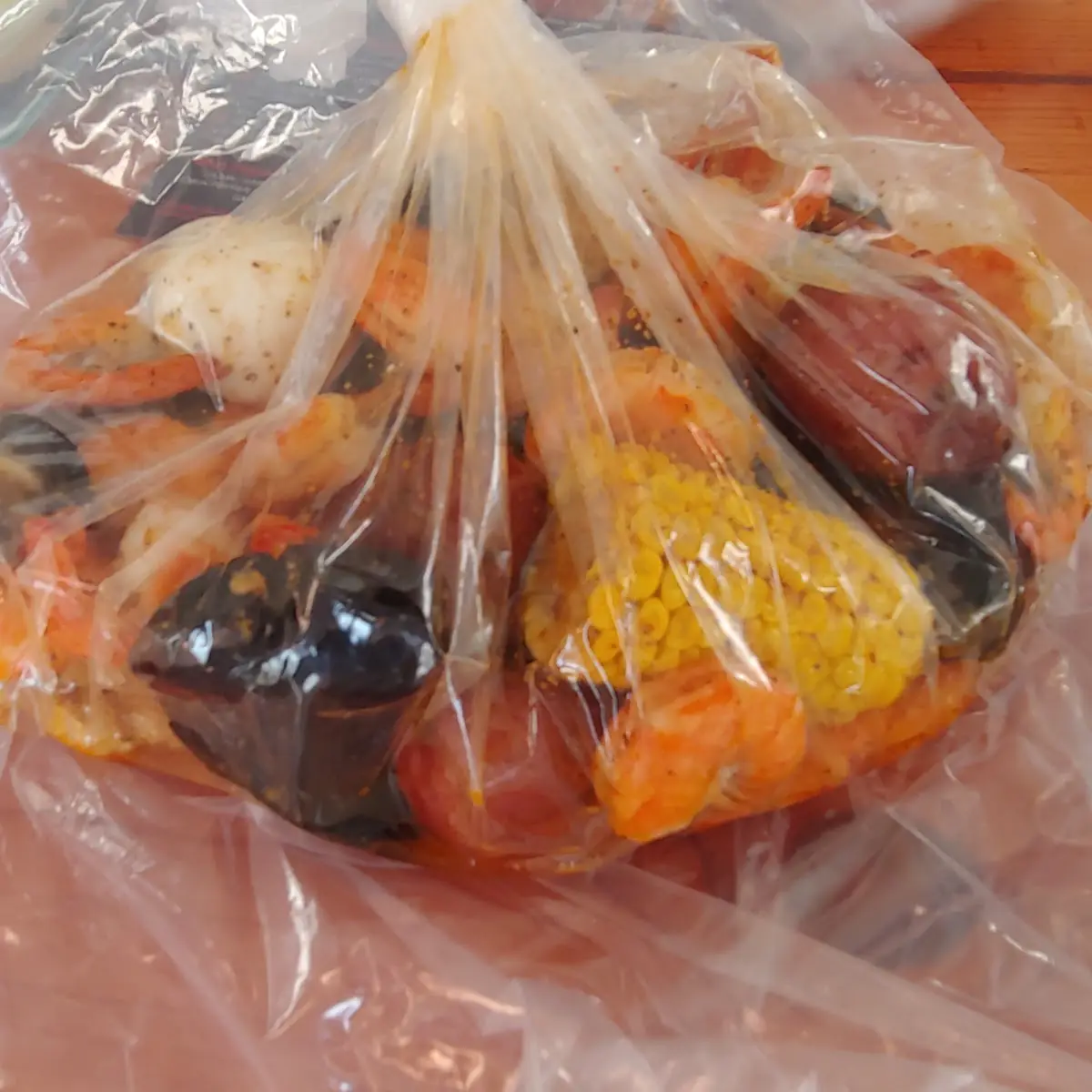 Crab Legs Corn Mussels Potatoes Boiled Eggs Etc