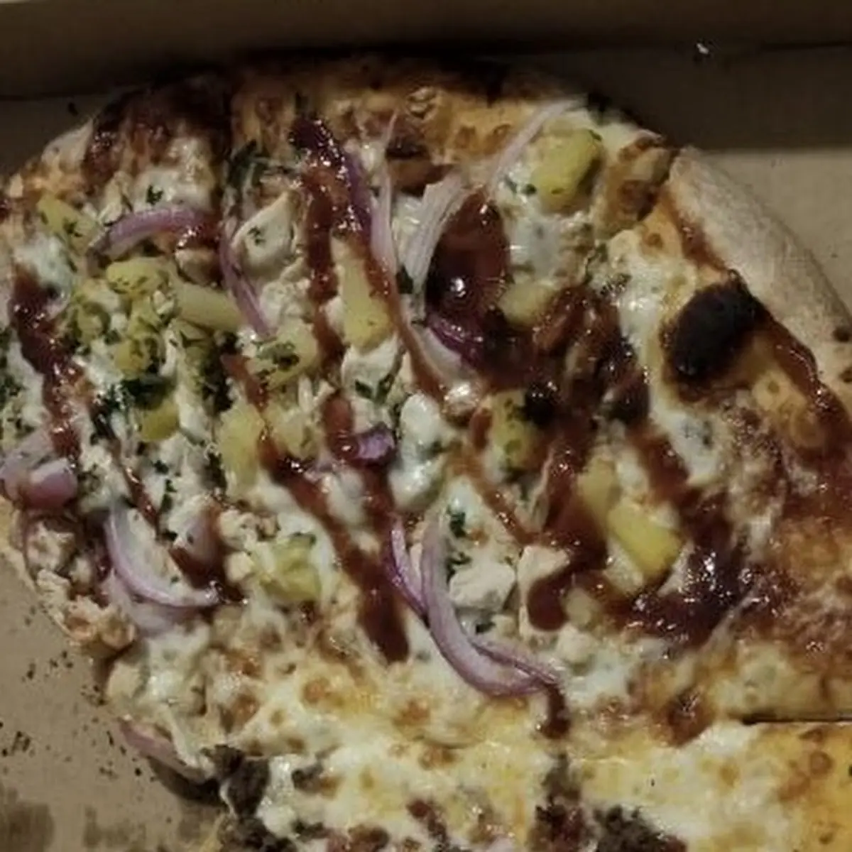 Half BBQ Chicken Half Cheeseburger