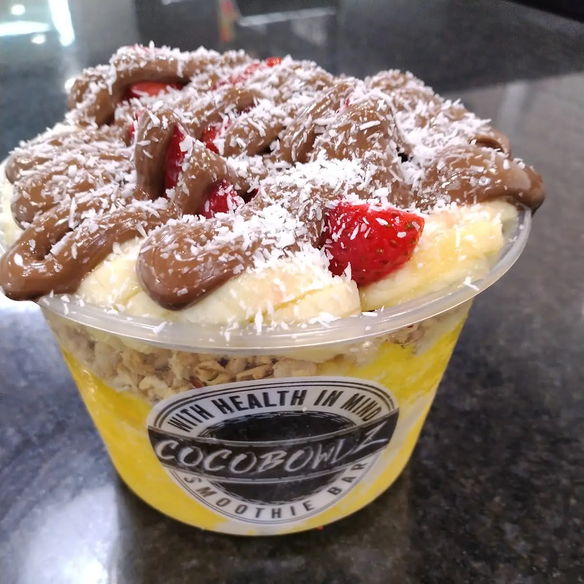 The Nutella Bowl with Mango Pineapple Base