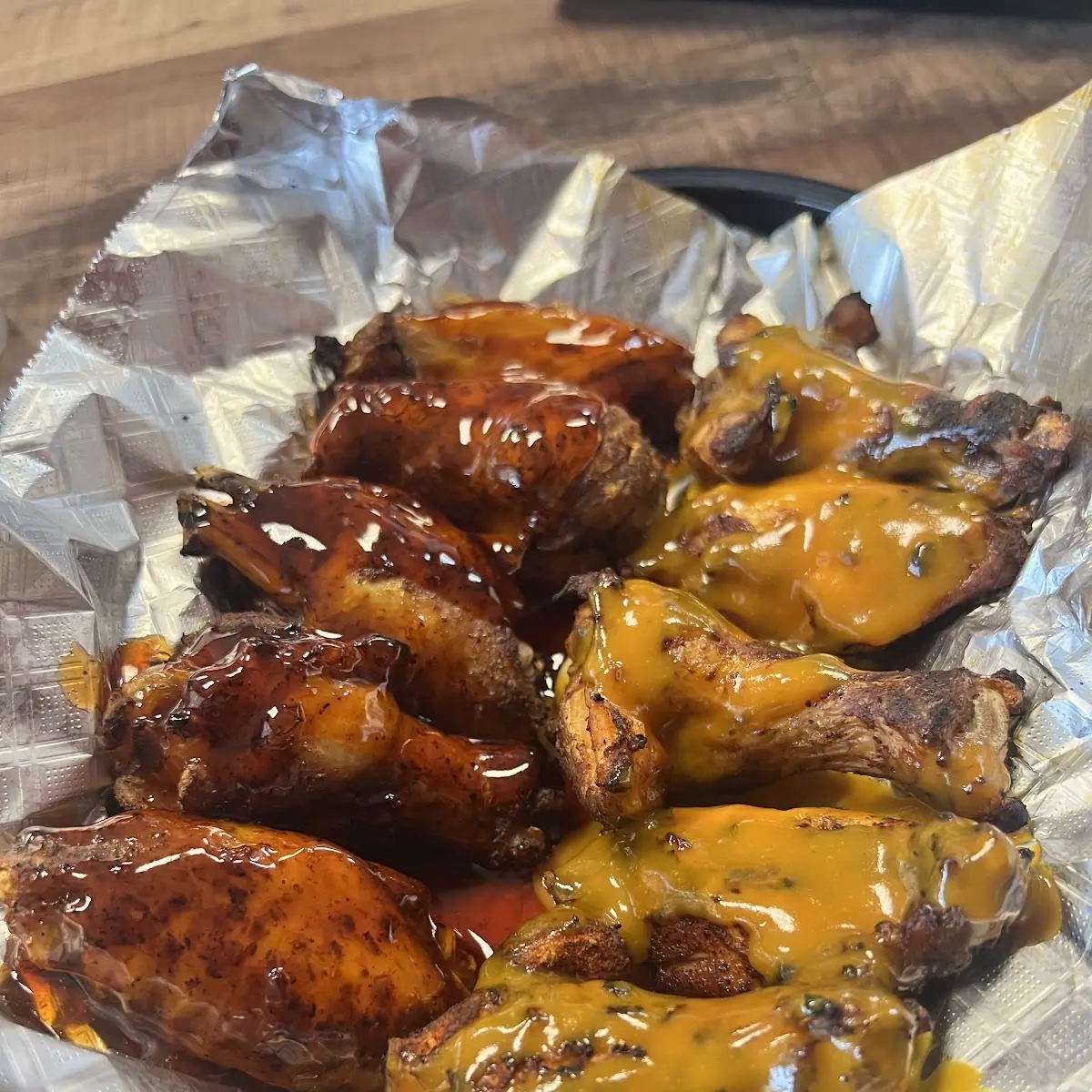 Wings with 2 Different Homemade Sauces