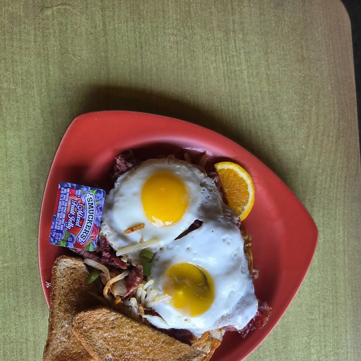 Two Eggs Toast and Jelly