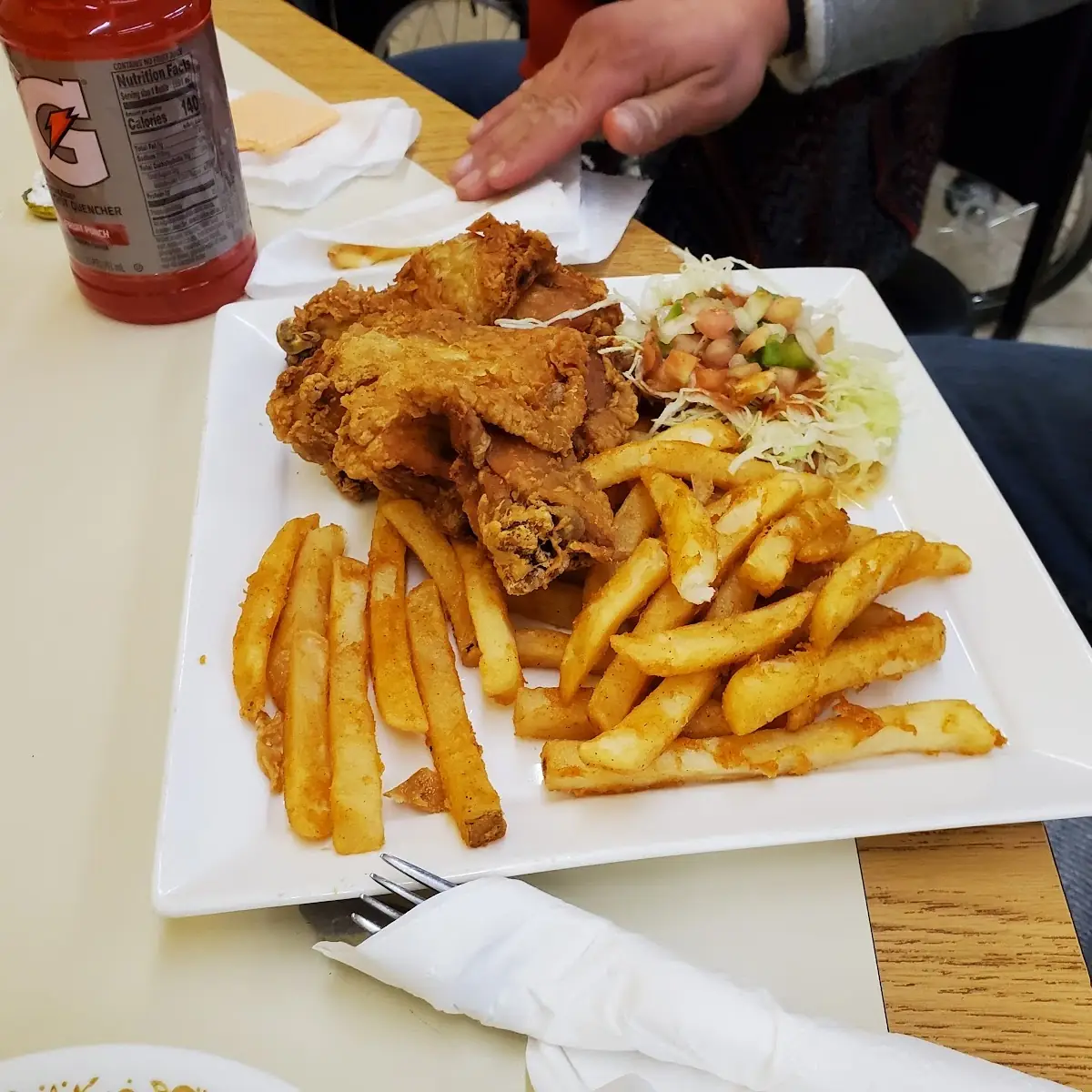 Pollo Frito Con Papas
