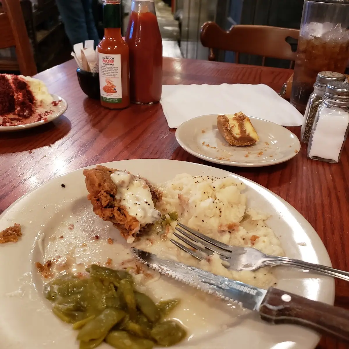 Chicken Fried Steak Mashed Potatoes and Green Beans