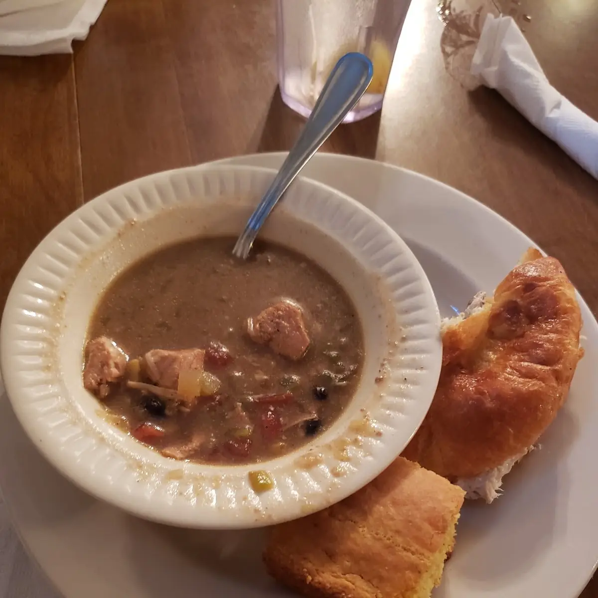 Chicken Salad Croissant Tortilla Soup