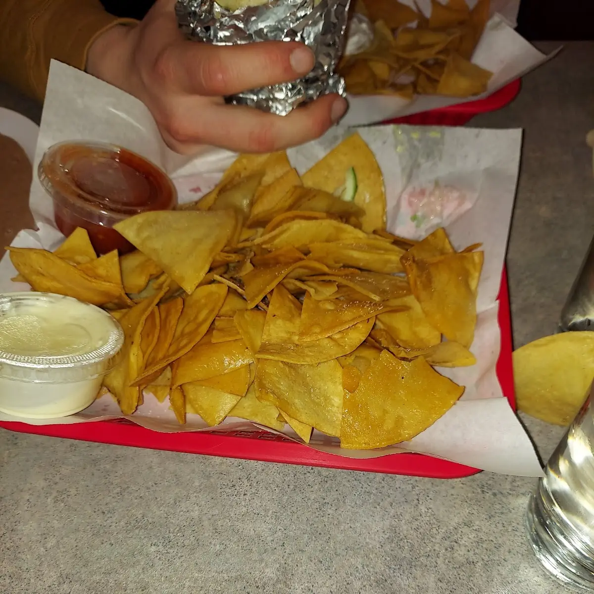 Chips Salsa and Queso