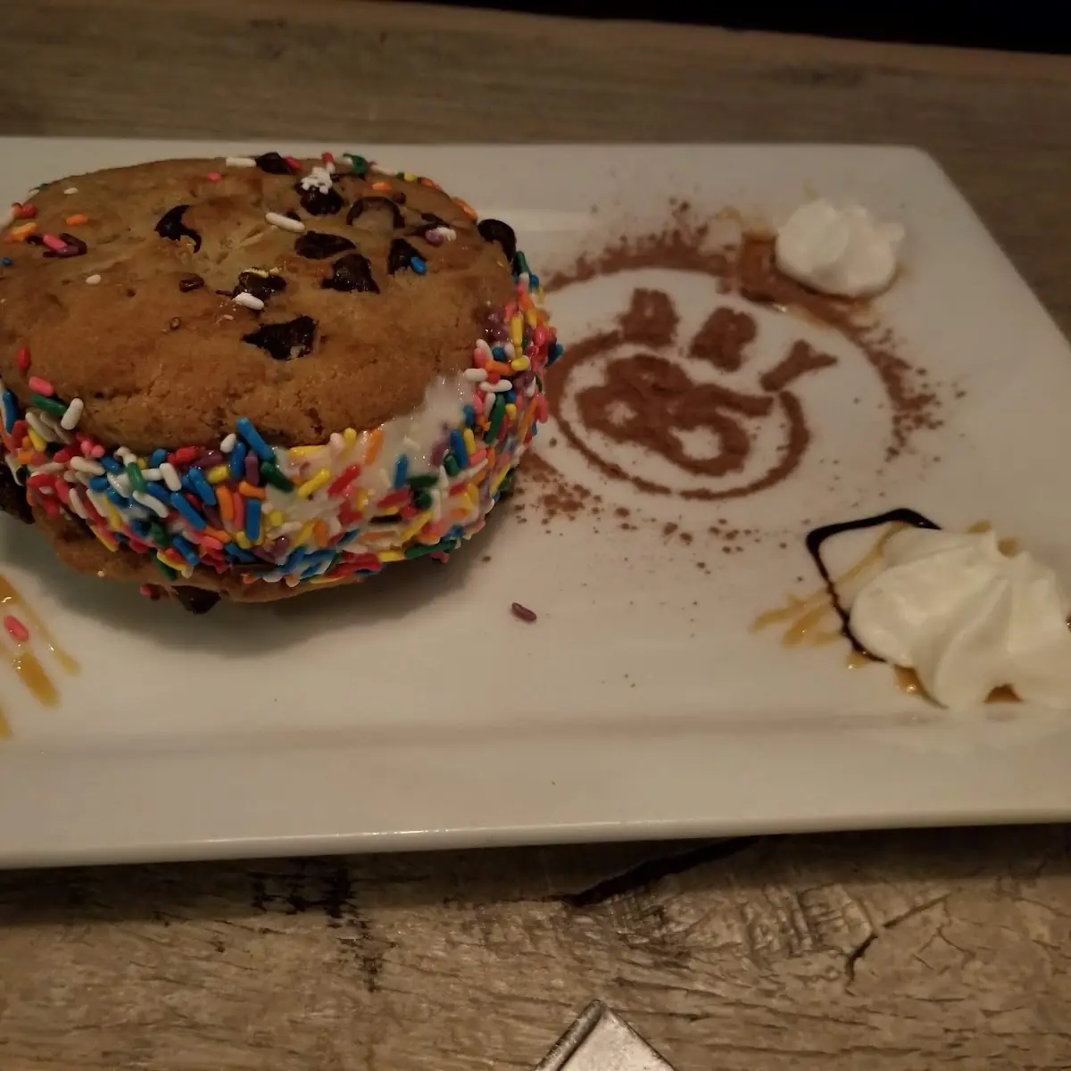 House-Made Chocolate Chip Cookie Ice Cream Sandwich
