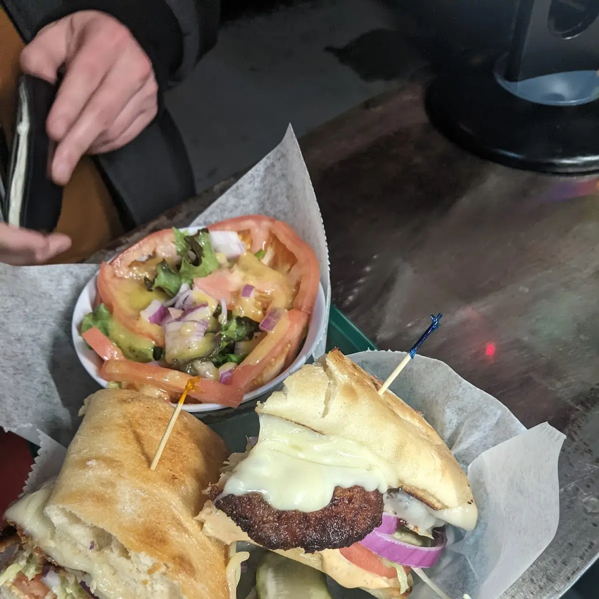 Breaded Chicken Cutlet Sandwich Side Salad