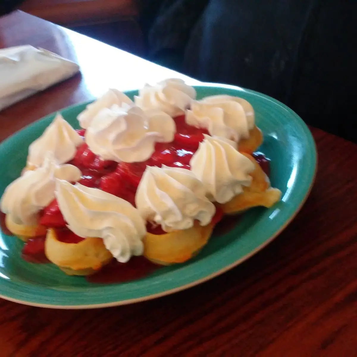 Belgian Waffle with Strawberries