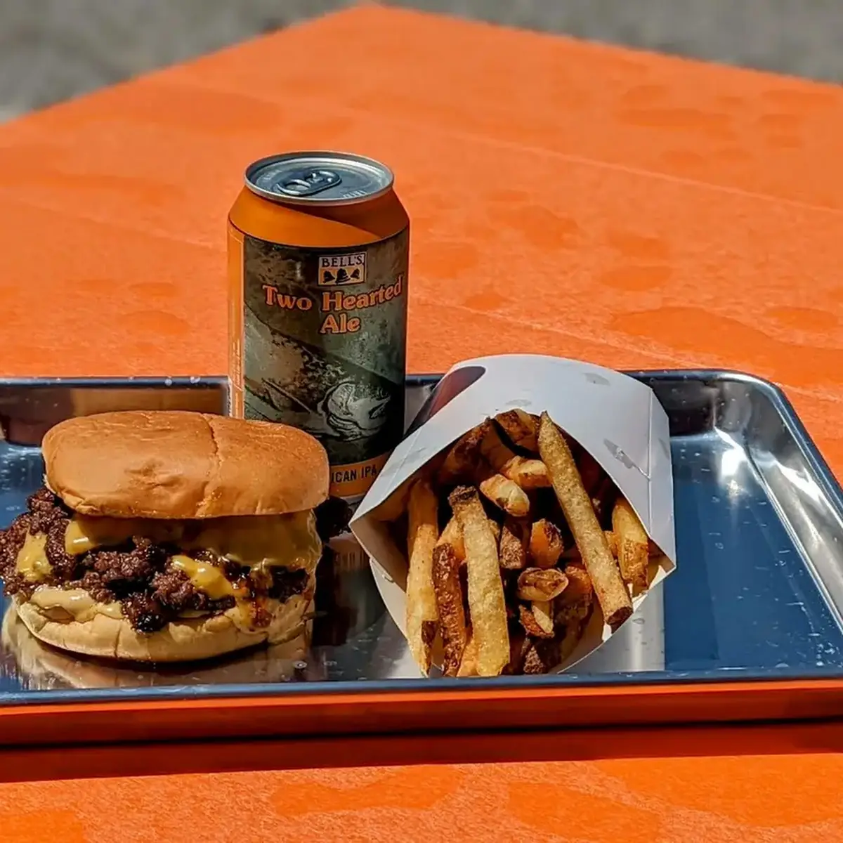 Double Smash Burger with Cheddar Cheese