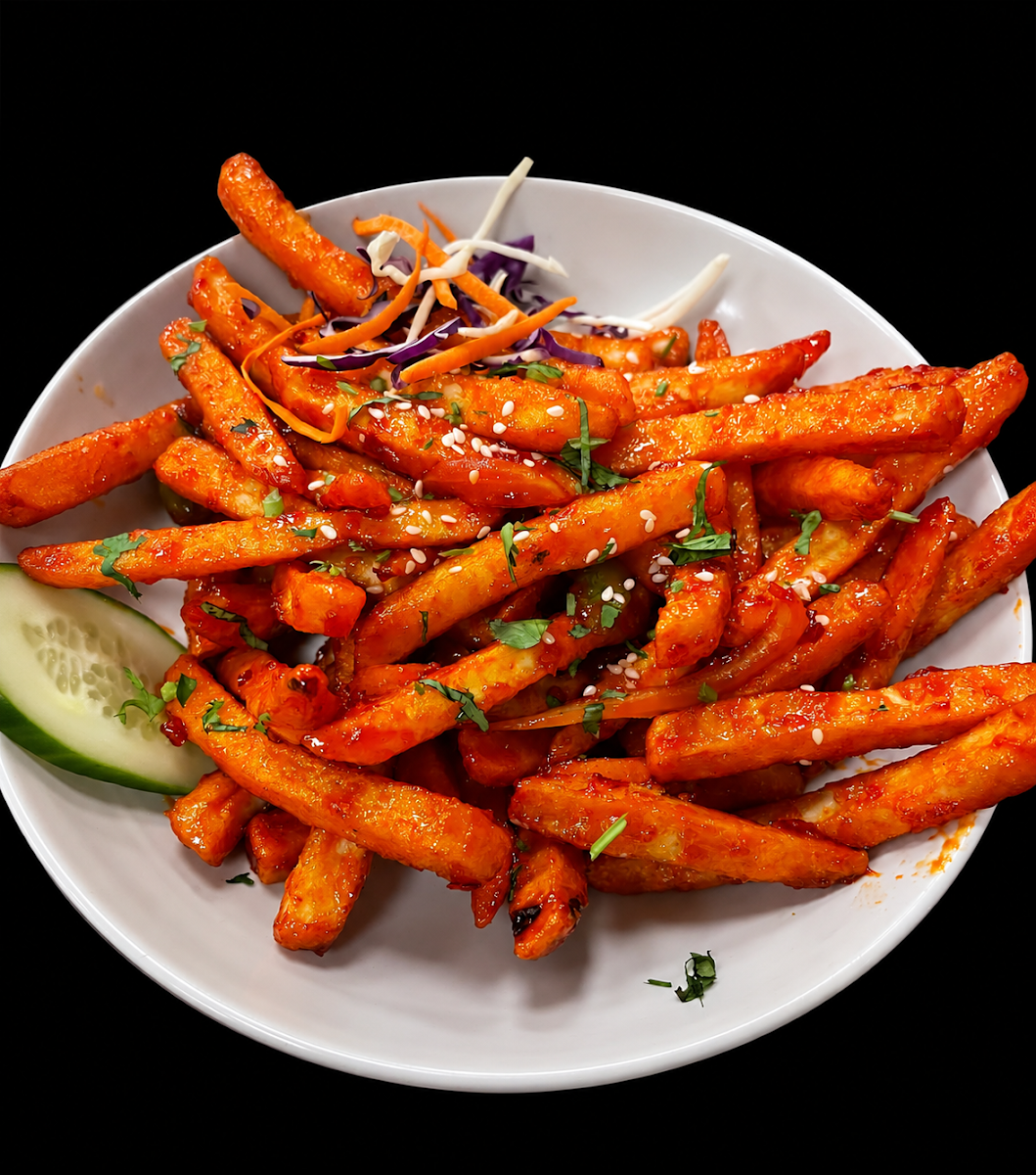 Honey Chilli Potatoes - Oo