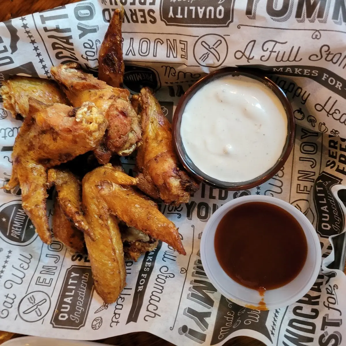 Smoked Chicken Wings and Wedges