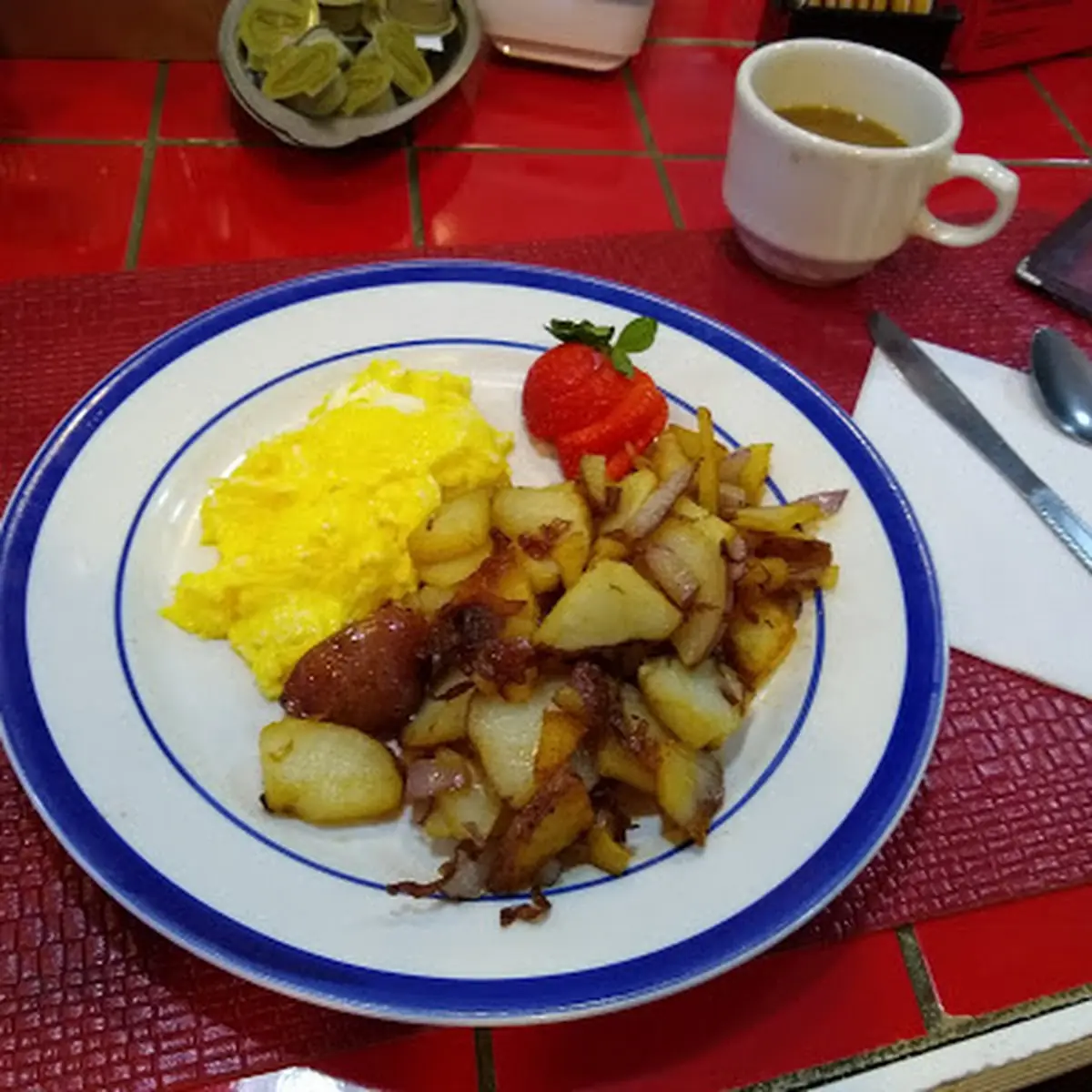 Scrambled Eggs with Home Fries