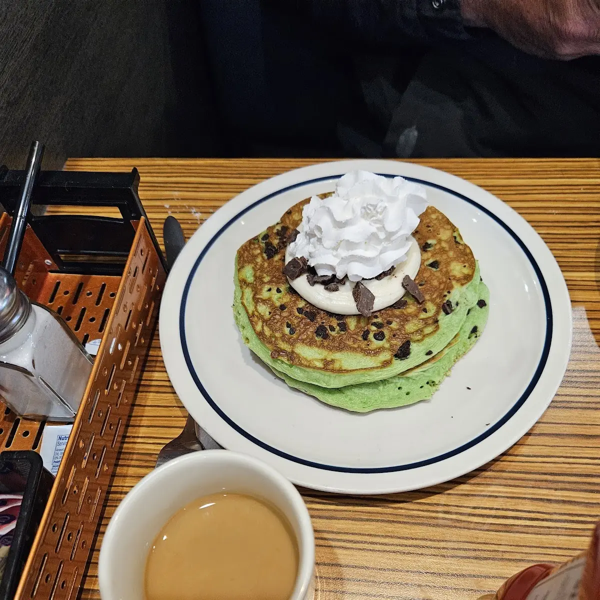 Mint Chocolate Chip Pancakes