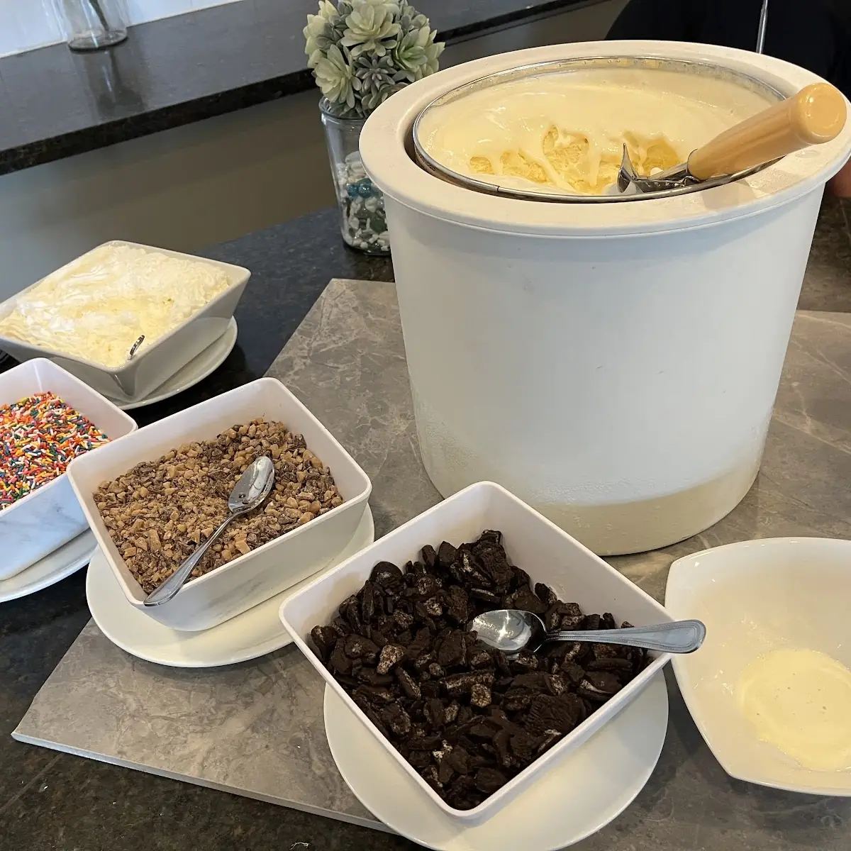 Vanilla Ice Cream with Toppings