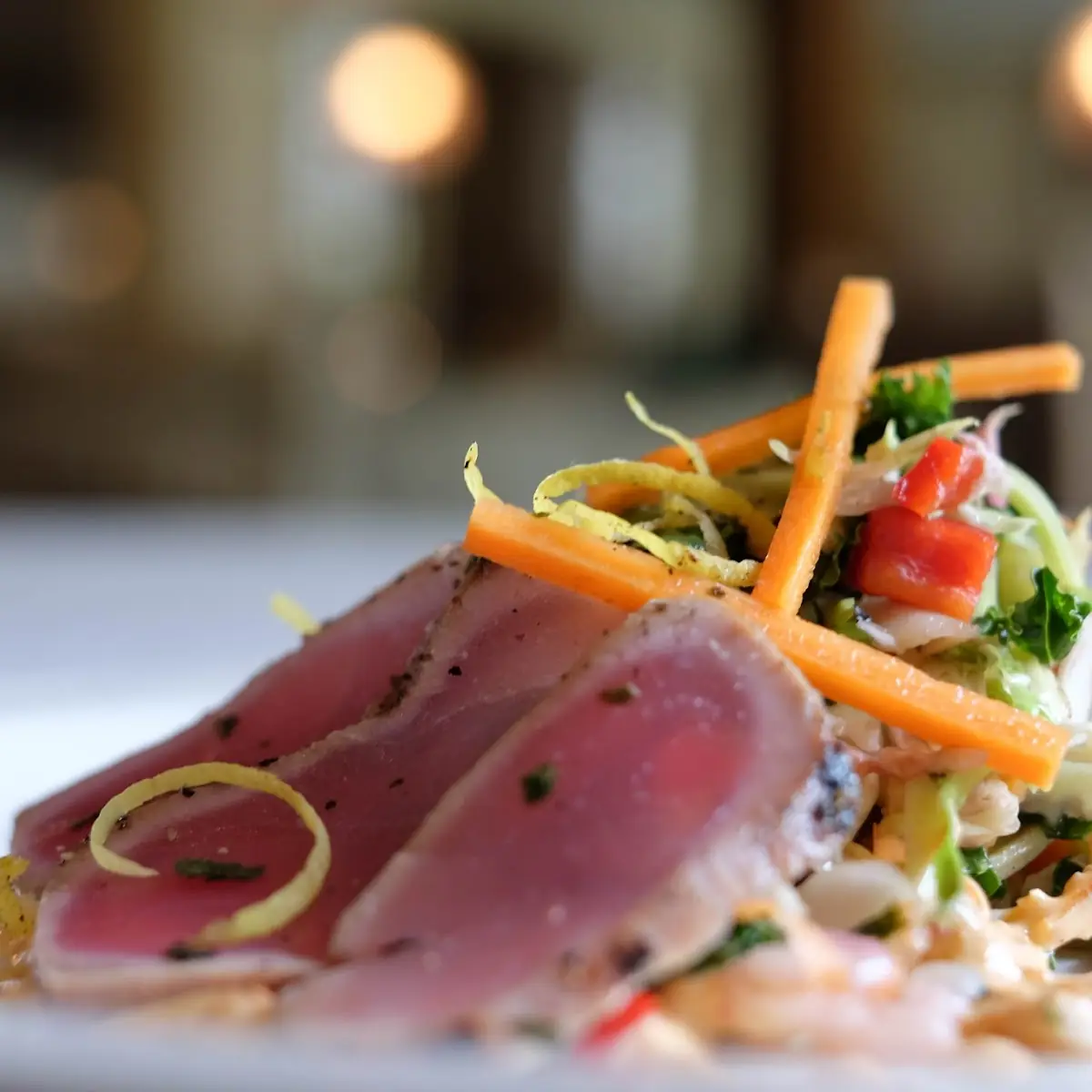 Ahi Tuna with Asian Slaw