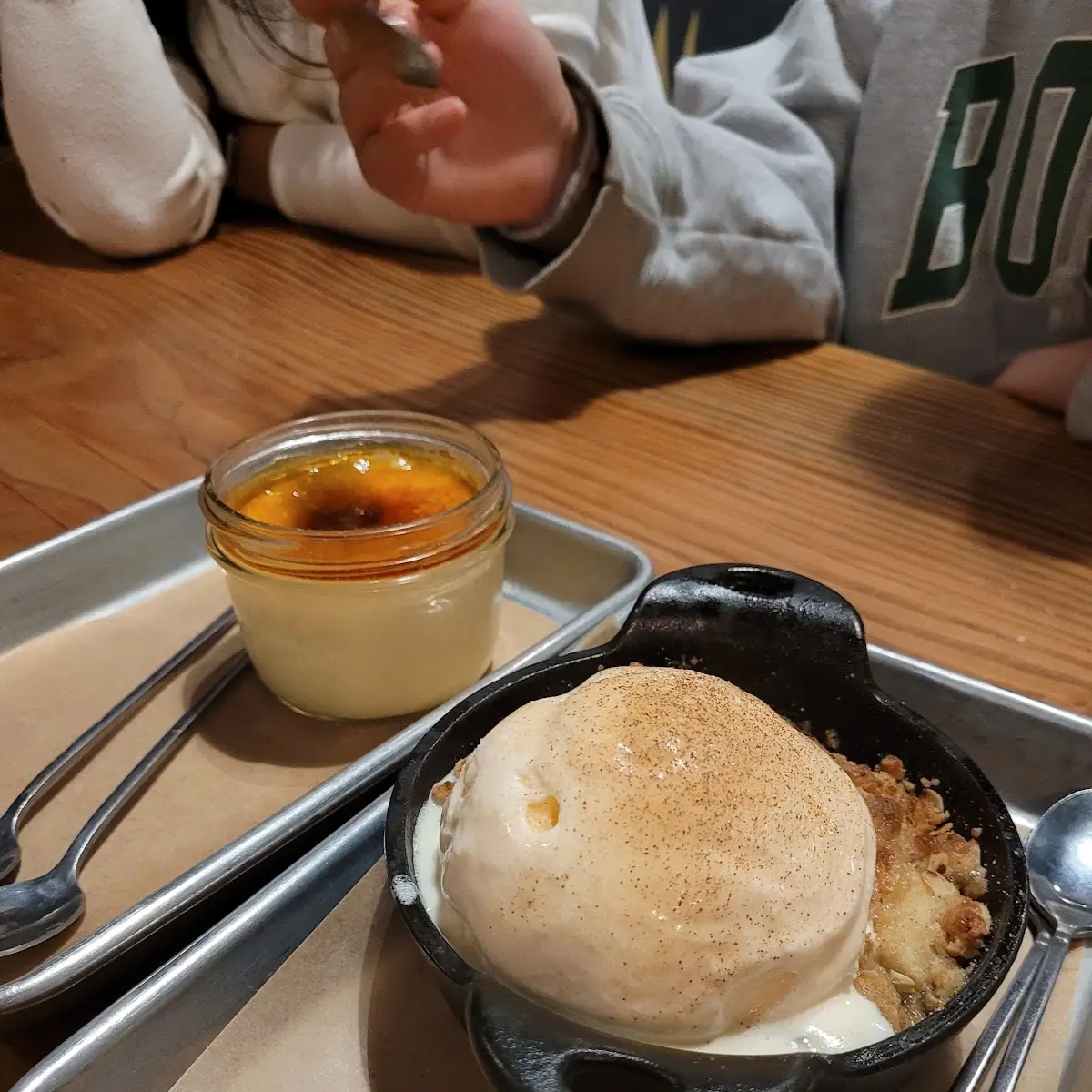 Creme Brulee and Apple Crisp