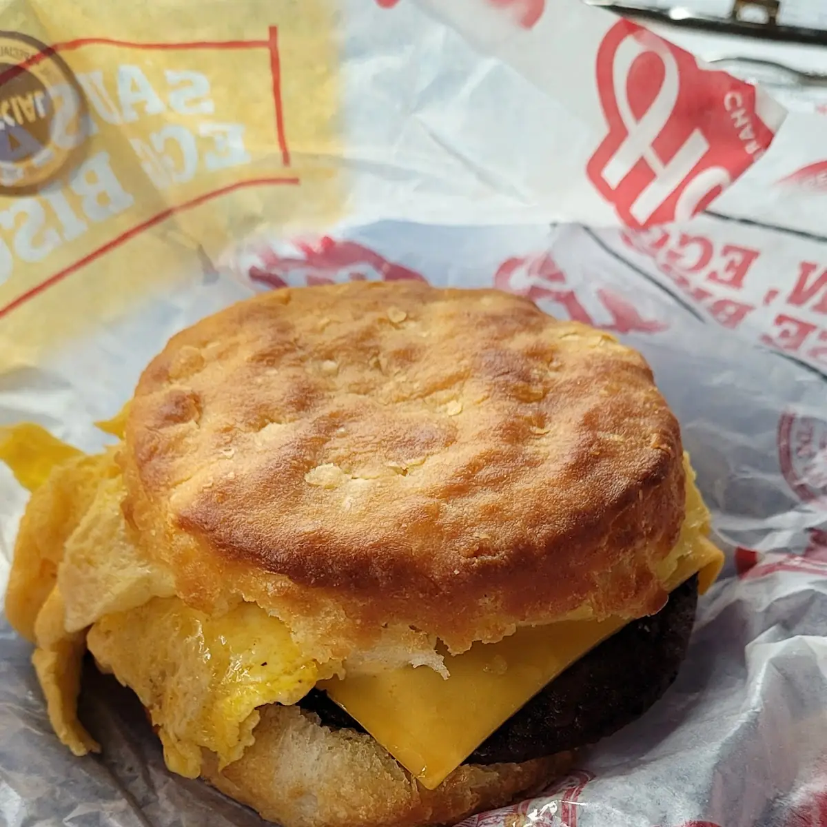 Sausage Egg and Cheese Biscuit
