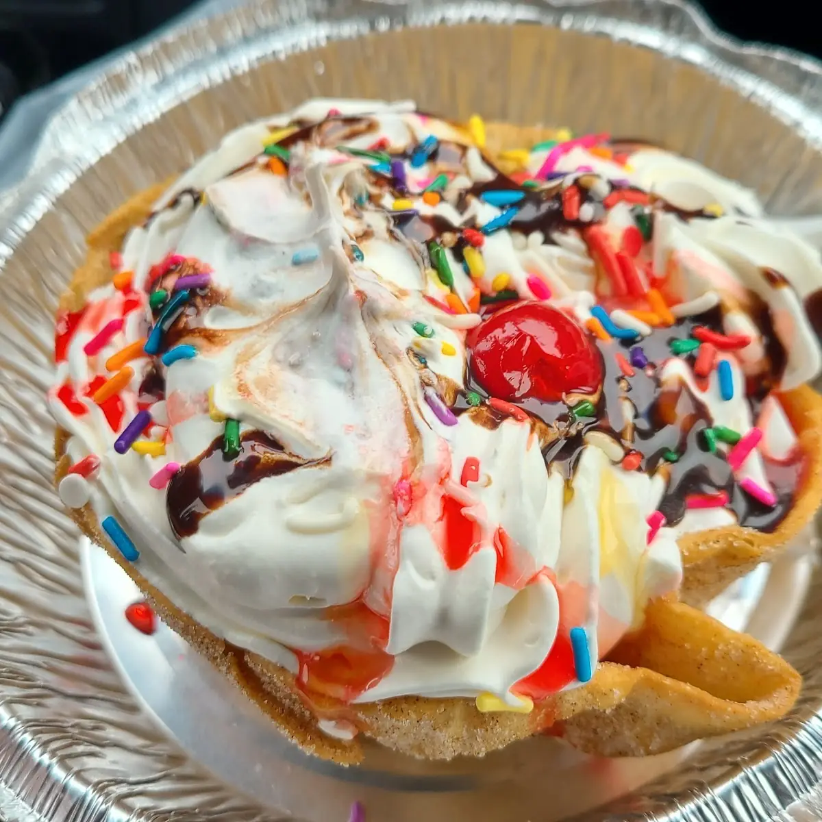 Fried Ice Cream Sundae