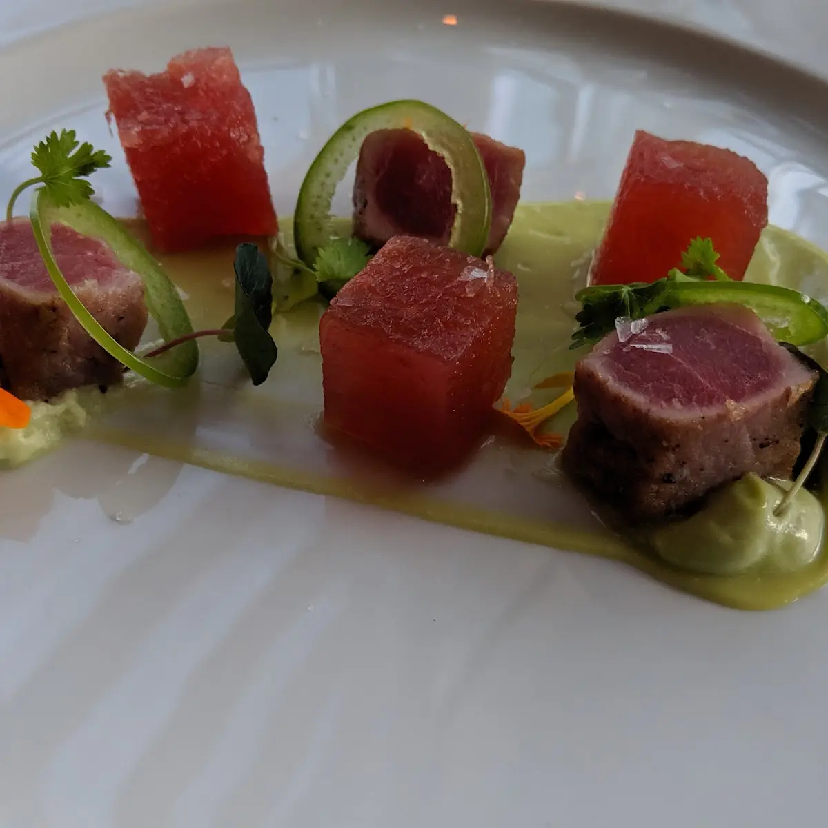 Watermelon Tuna Avocado Jalapeño