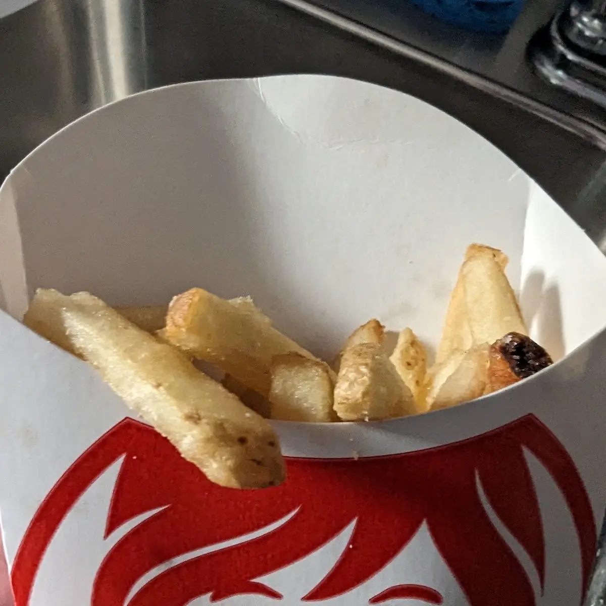Med Fry in Large Container
