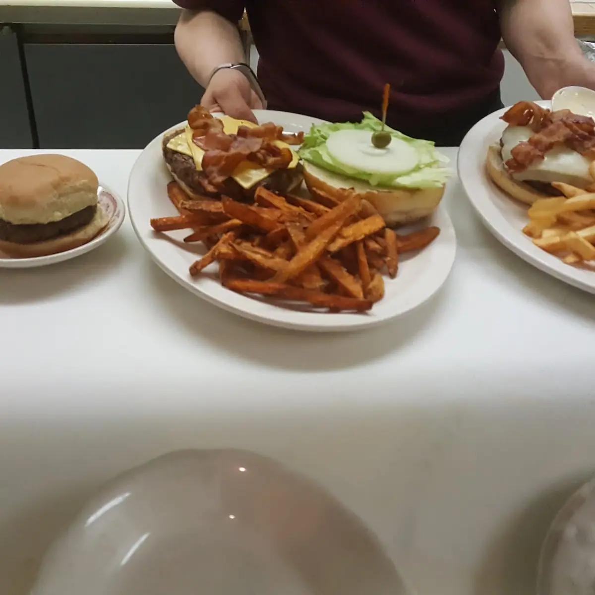 Hamburger with French Fries