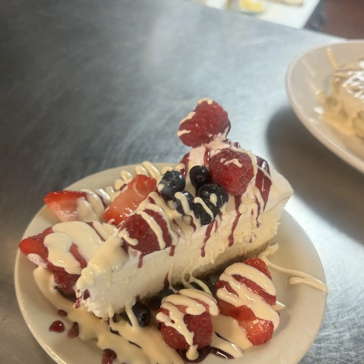 Silver Dollar Raspberry Cheesecake Pancakes