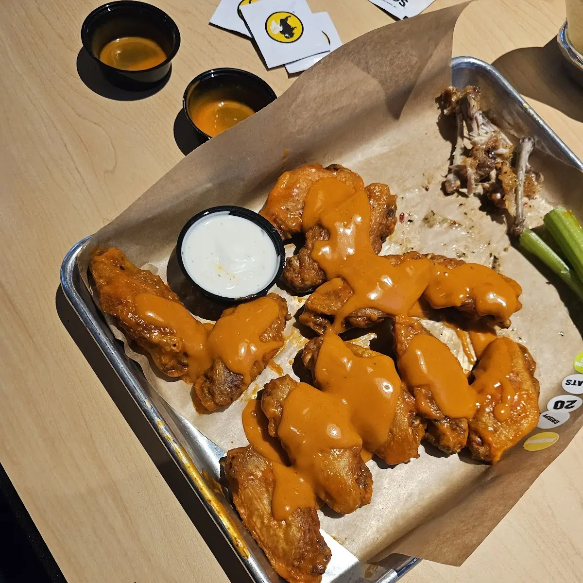Traditional Wings with Medium Buffalo Sauce