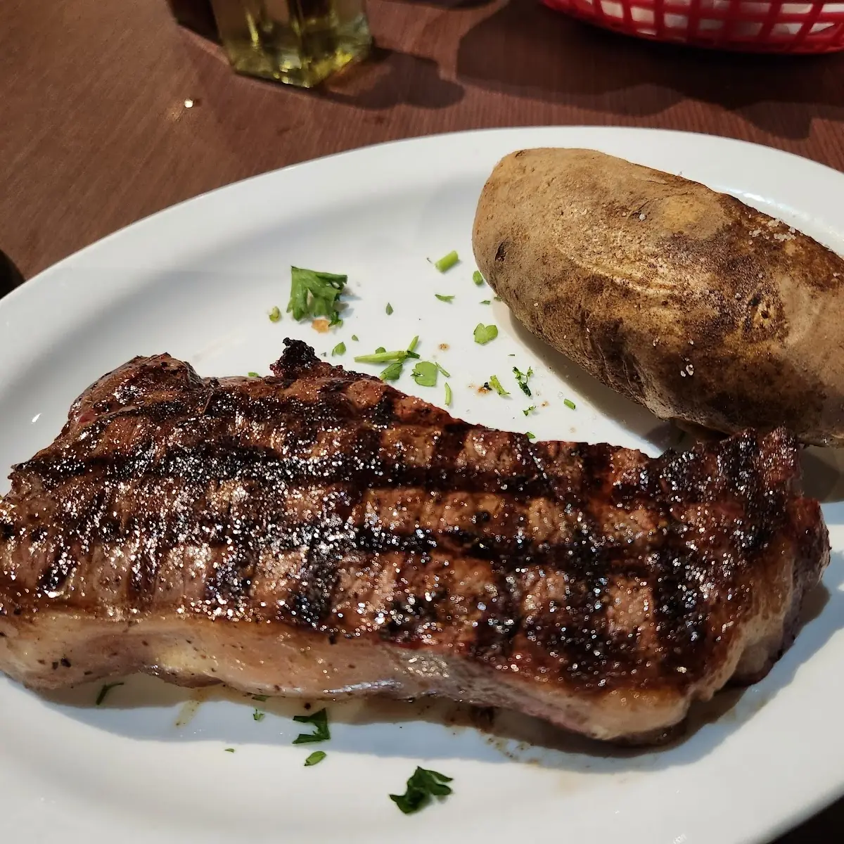 NY Strip and Baked Potato